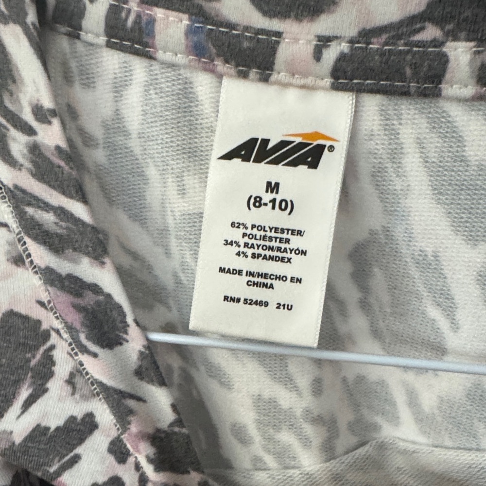 Avia Leopard Print Sweatshirt - Black, Gray, Pink - Picture 2 of 3